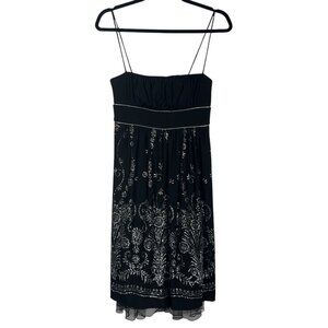 City Triangles Juniors Y2K Babydoll Dress S Whimsigoth Black Glitter Party HOCO